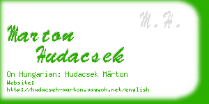 marton hudacsek business card